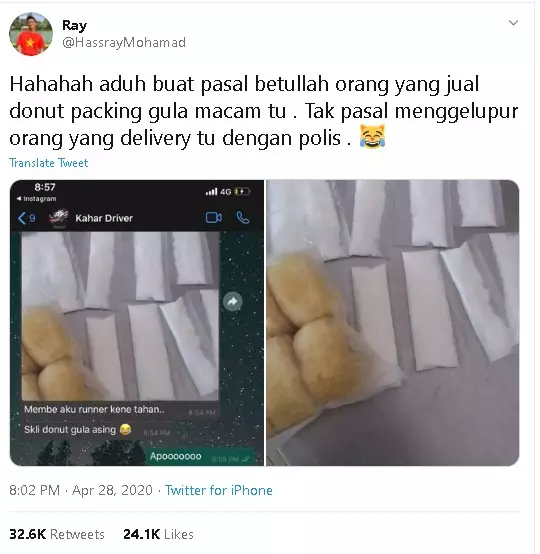 Serbuk putih dikira sabu Twitter/@HassrayMohamad Serbuk putih dikira sabu Twitter/@HassrayMohamad