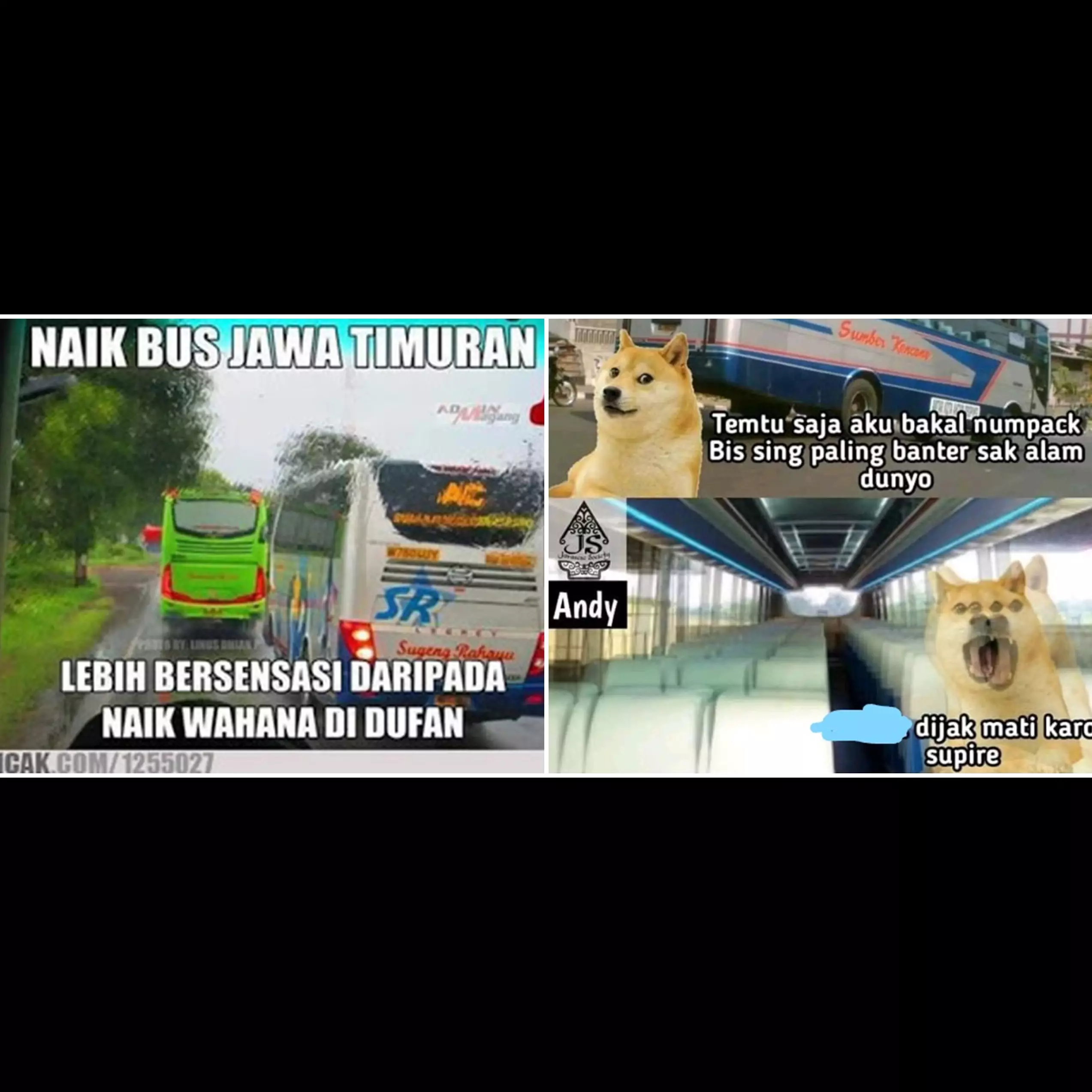 15 Meme cepatnya bus Indonesia, berasa roller coaster