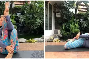 10 Pose yoga ala Inul Daratista, tetap sehat meski di rumah