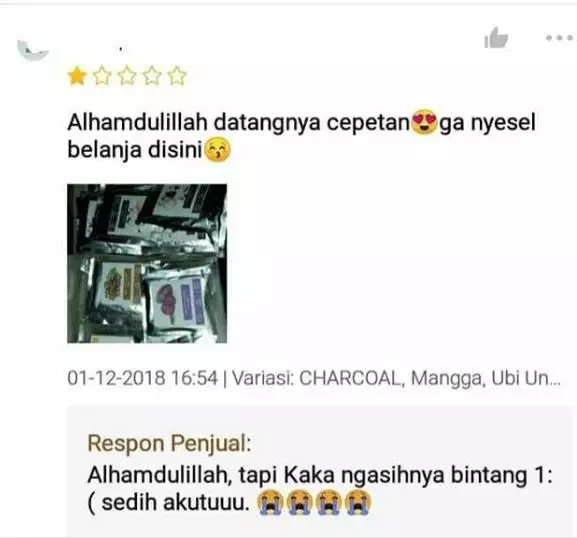 balasan penjual olshop © 2020 brilio.net