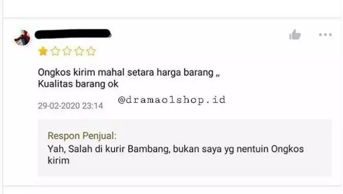 balasan penjual olshop © 2020 brilio.net
