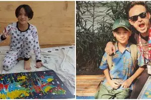 6 Potret Noah Sinclair melukis, ikuti jejak sang ayah dan nenek