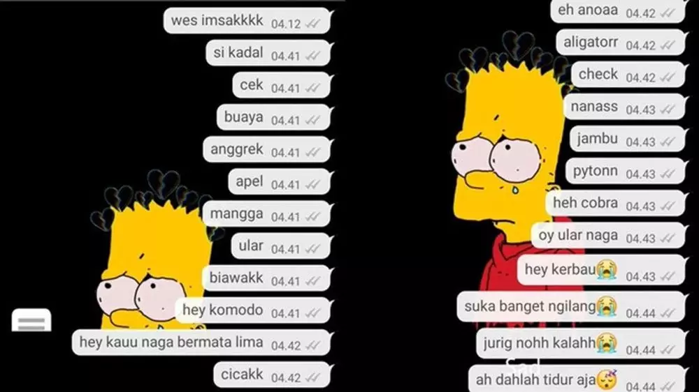 Chat bangunin sahur  © 2020  Twitter.com/dodidudidamn ;  Twitter.com/cadissetrama