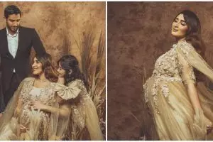 6 Gaya pemotretan maternity Tania Nadira, paras suaminya manglingi