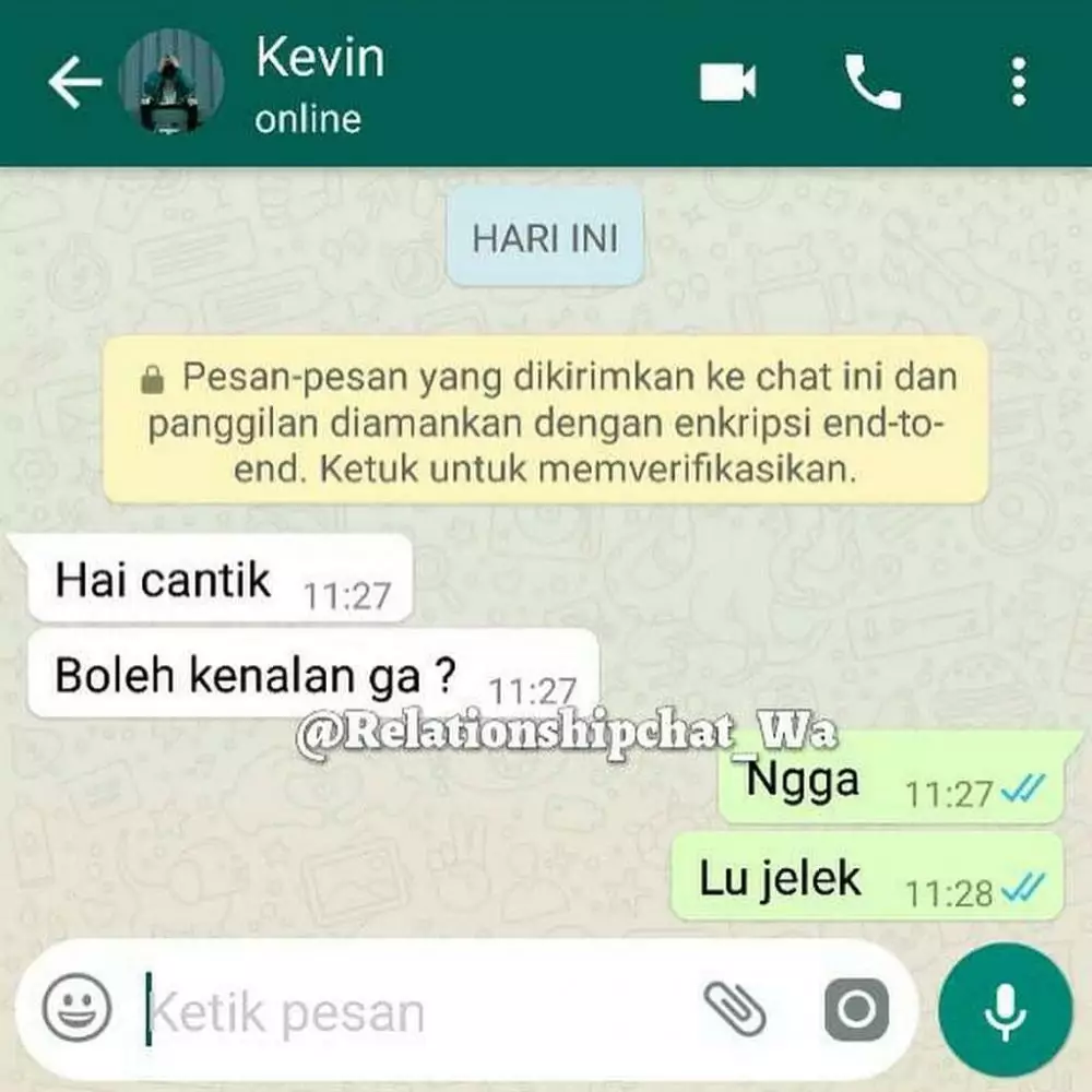 chat lucu siap-siap ditolak gebetan © 2020 instagram.com