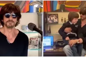 6 Momen menggemaskan AbBram ikut Shah Rukh Khan konser