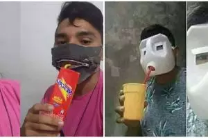9 Ide kreatif bikin masker ekonomis ini bikin susah nahan tawa