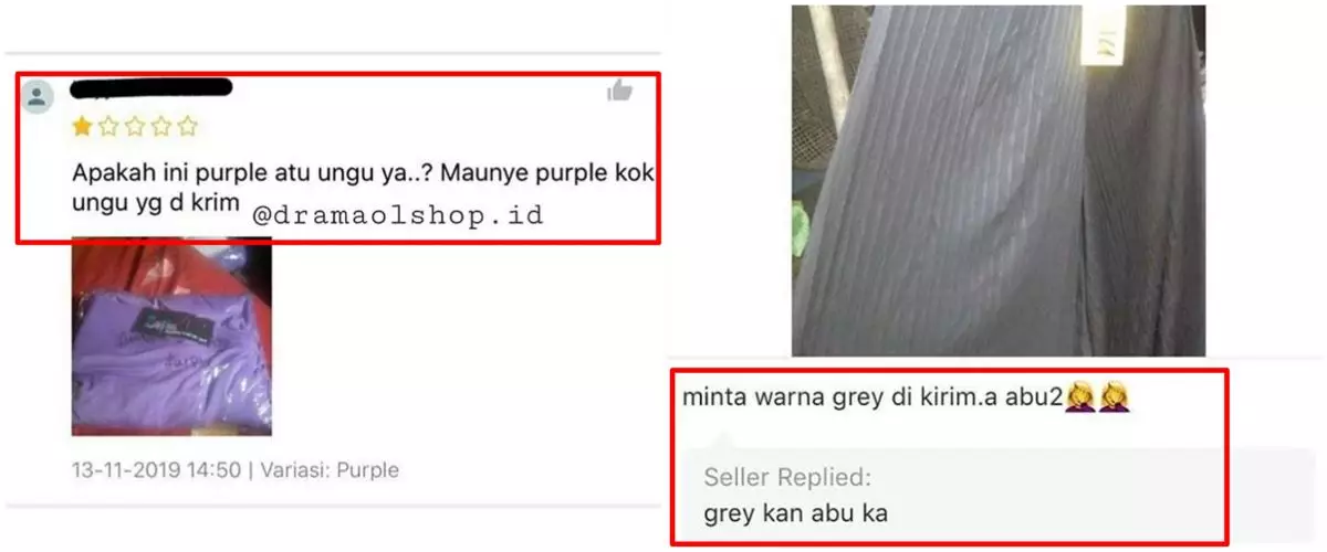 10 Komentar lucu pembeli online shop salah sebut warna ini kocak