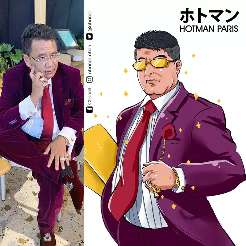 Seleb Indonesia dijadikan  karakter anime Twitter/@chancil