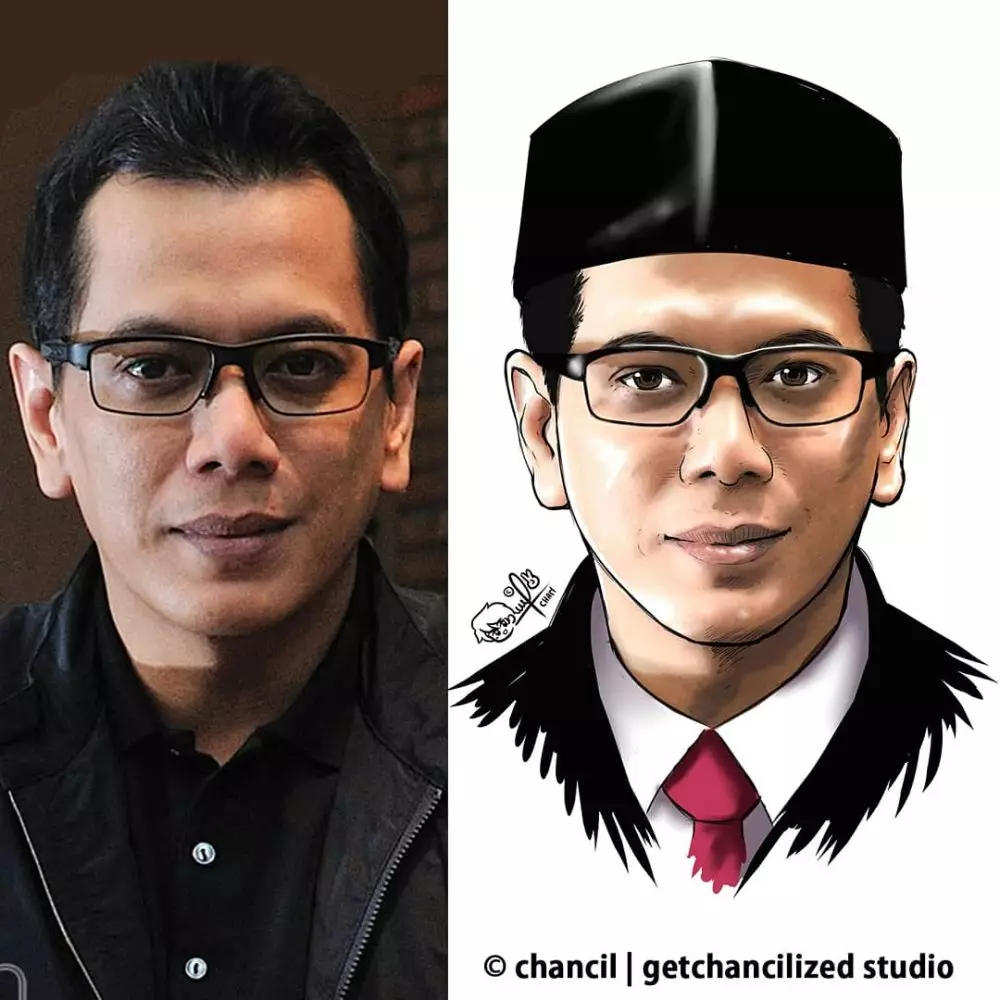 Seleb Indonesia dijadikan  karakter anime Twitter/@chancil