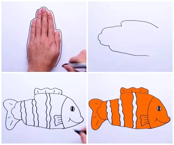 Cara mudah gambar hewan pakai jari Twitter/@awkwardgoogle