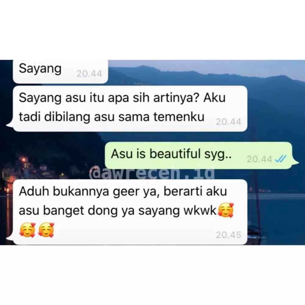 chat lucu bikin gebetan salting © 2020 instagram.com