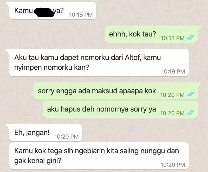 chat lucu bikin gebetan salting © 2020 instagram.com