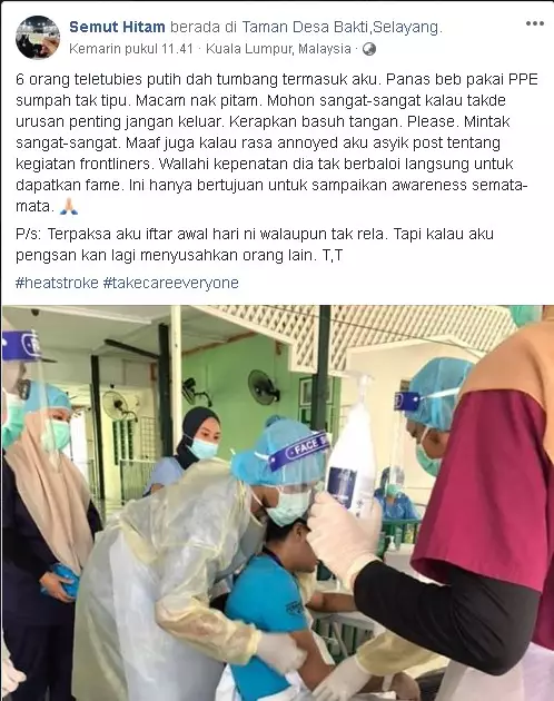 Tim medis kelelahan saat kerja Facebook/Semut Hitam