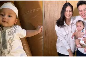 Potret menggemaskan Kiano anak Baim Wong pakai peci dan sarung