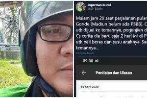 Kisah driver ojek online bantu penumpangnya korban PHK beli beras