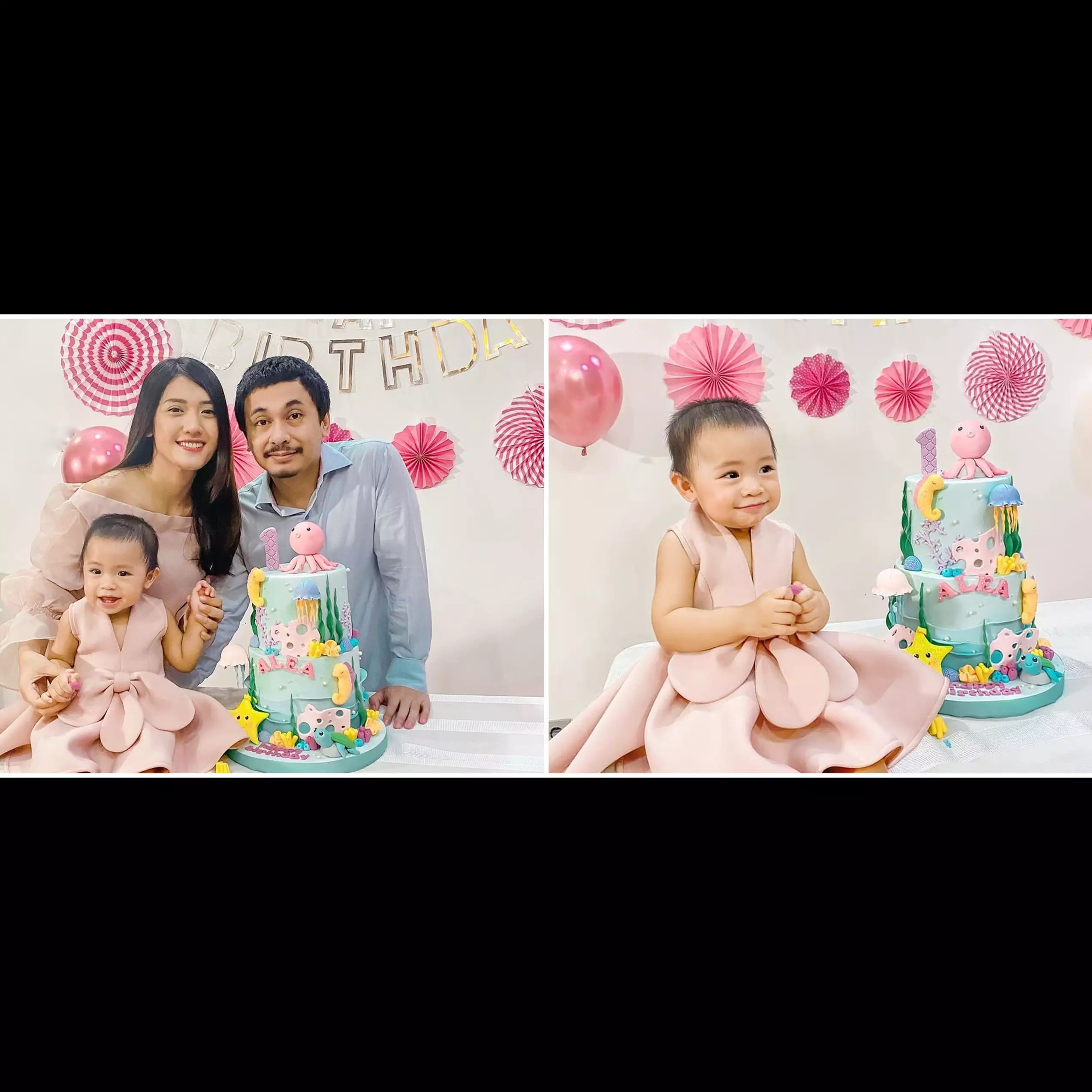 7 Momen ulang tahun ke-1 putri Raditya Dika, ceria bernuansa pink