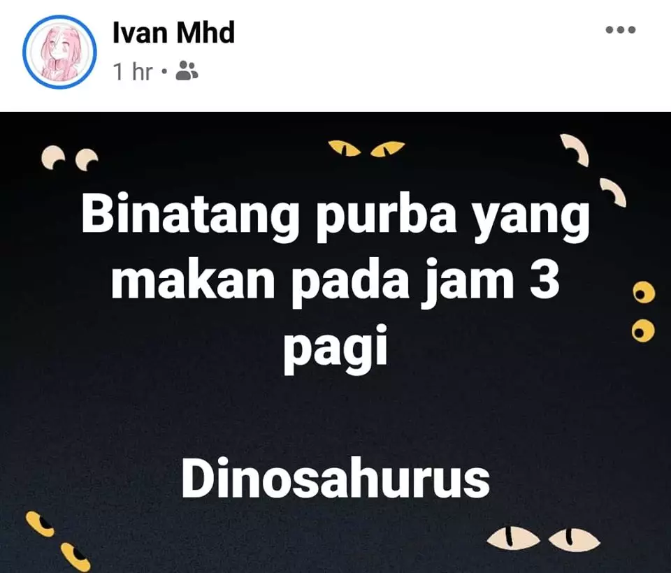 Status plesetan ini absurd Facebook/ Perecehan Stekstual