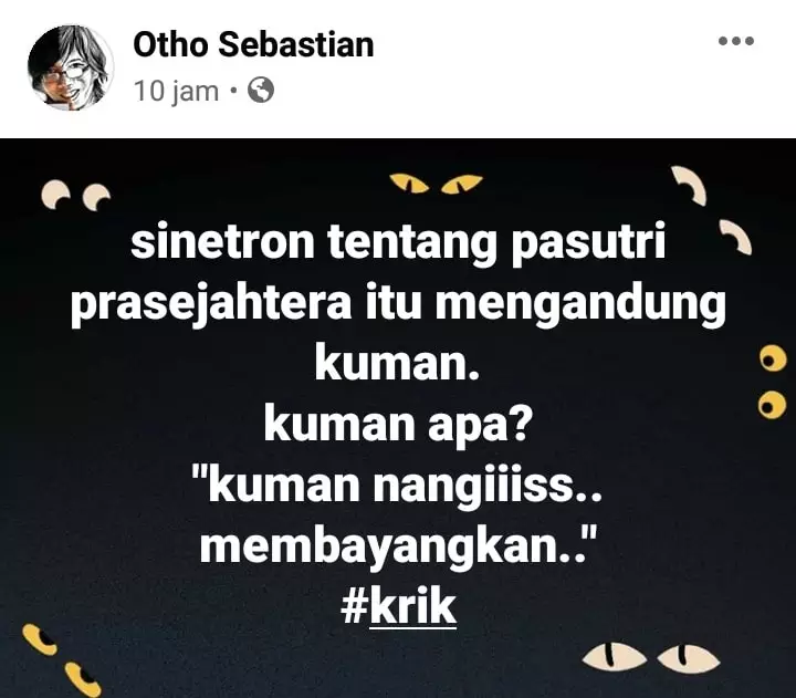 Status plesetan ini absurd Facebook/ Perecehan Stekstual