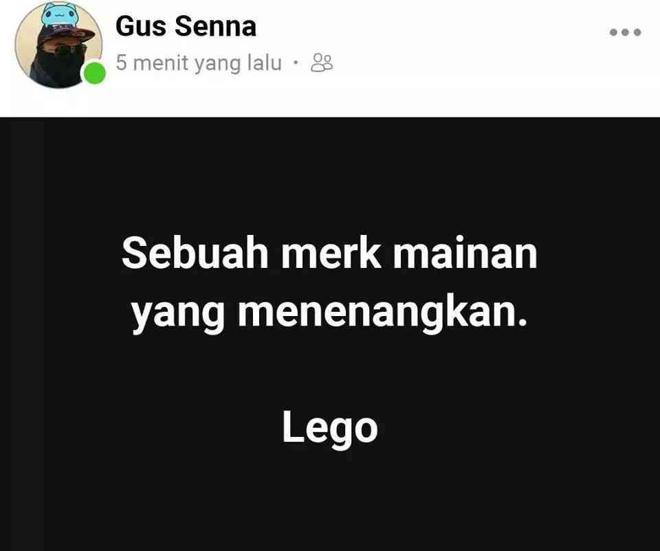 Status plesetan ini absurd Facebook/ Perecehan Stekstual