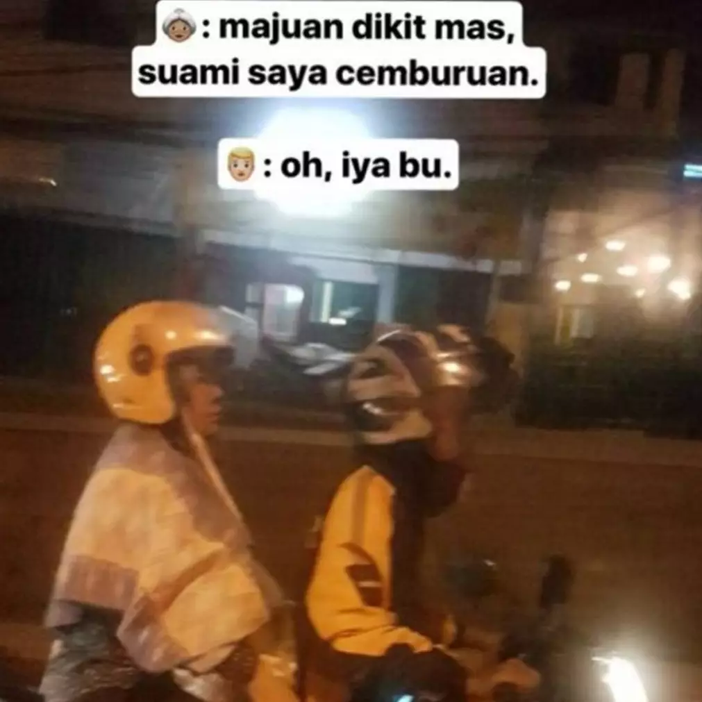 10 Momen lucu driver ojek online jaga jarak dengan penumpang