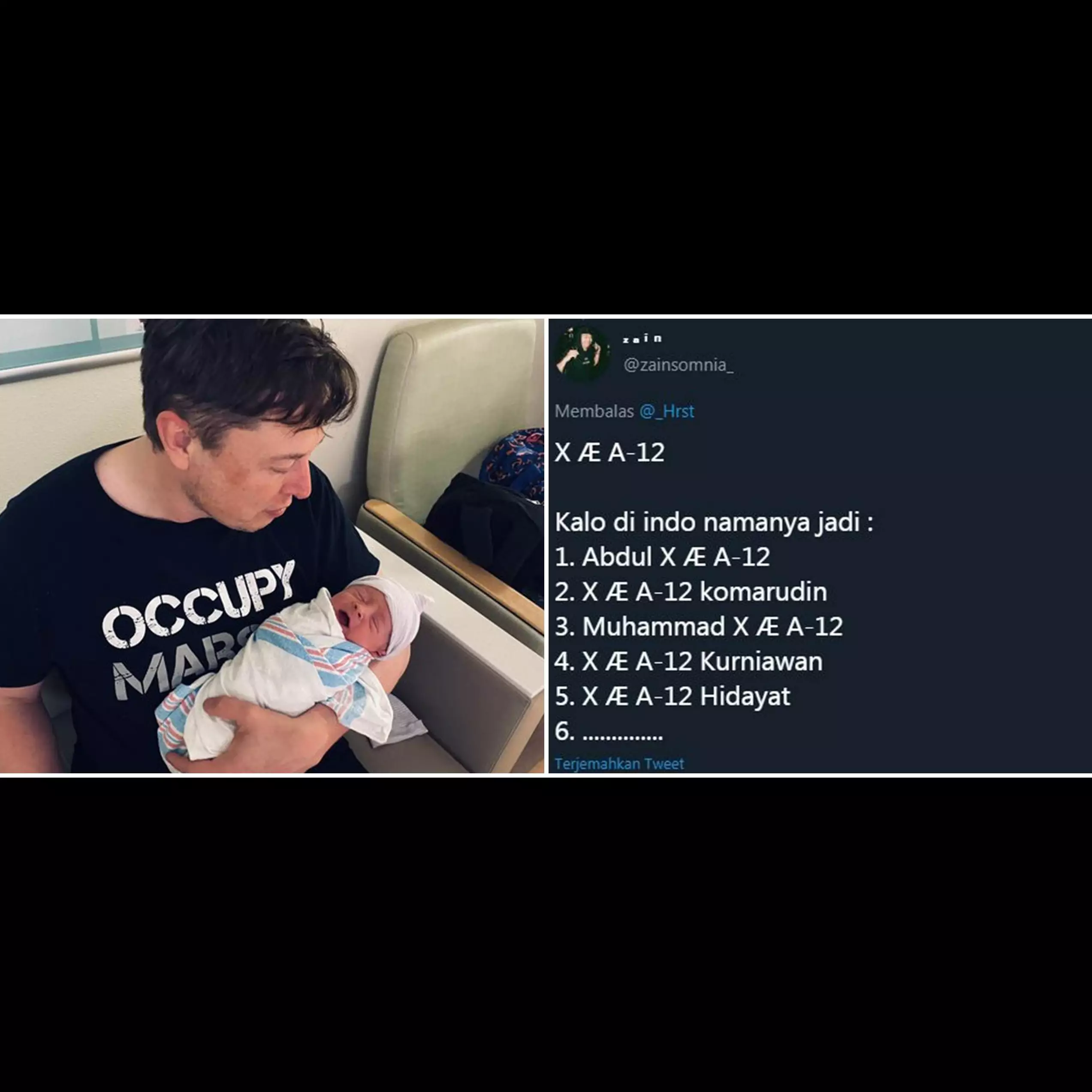 10 Cuitan lucu nama anak ke-6 Elon Musk ini kocak tapi kasihan