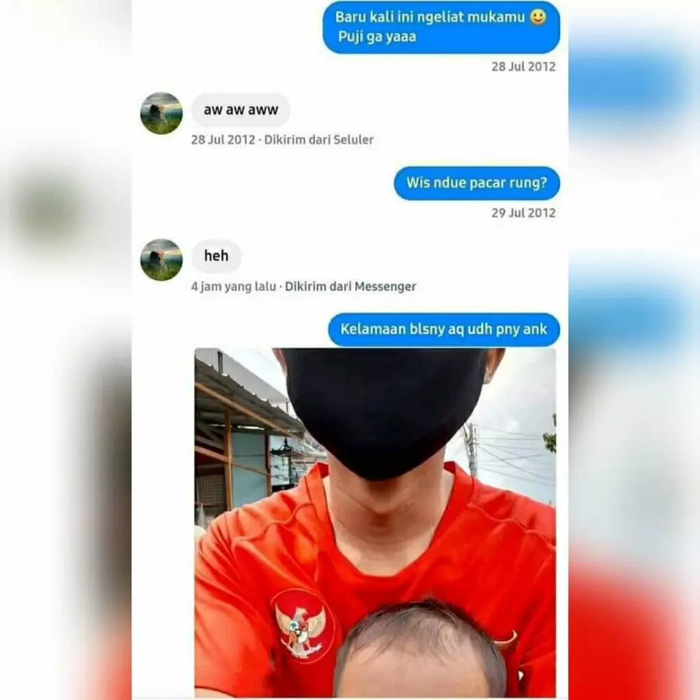 chat lucu dikacangin gebetan © 2020 instagram.com