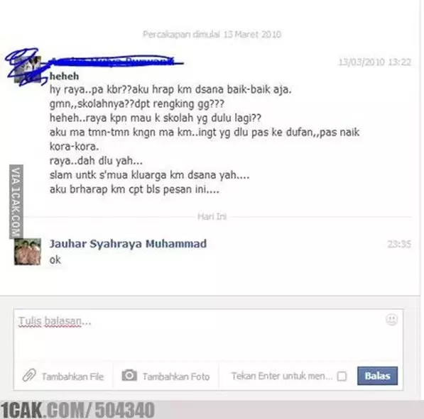 chat lucu dikacangin gebetan © 2020 instagram.com