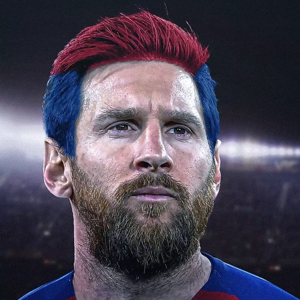 10 Potret editan rambut pemain bola sewarna jersey ini absurd