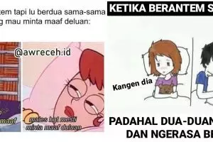 10 Meme pacaran lagi berantem tapi rindu, gambarkan realita cinta
