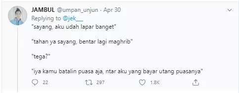 Cuitan batalin puasa Twitter Cuitan batalin puasa Twitter