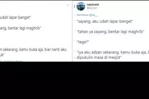 12 Cuitan batalin puasa ala pasangan bucin ini kocak abis