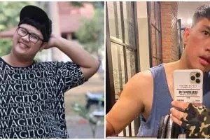 Sukses diet, 6 potret Ricky Cuaca pamer otot ini bikin salfok