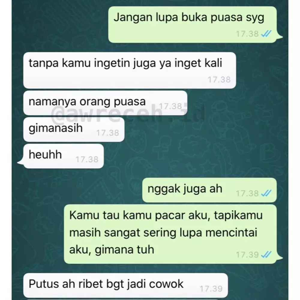 chat WA lucu bikin kesel pacar © 2020 instagram.com chat WA lucu bikin kesel pacar © 2020 instagram.com
