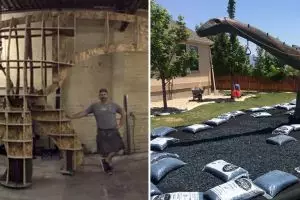 11 Potret perjuangan ayah bangun wahana permainan untuk anak, salut