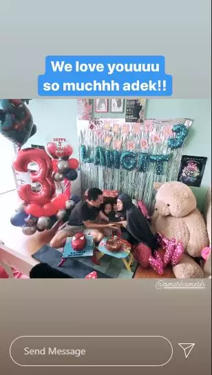 momen ulang tahun ke-3 anak Dian Ayu instagram