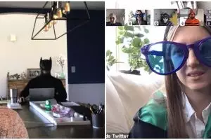 8 Potret orang pakai kostum nyeleneh saat video call, kocak