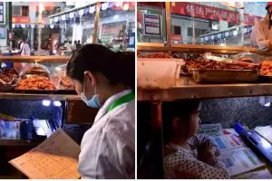 Kisah bocah belajar di bawah meja jualan ibunya ini bikin haru