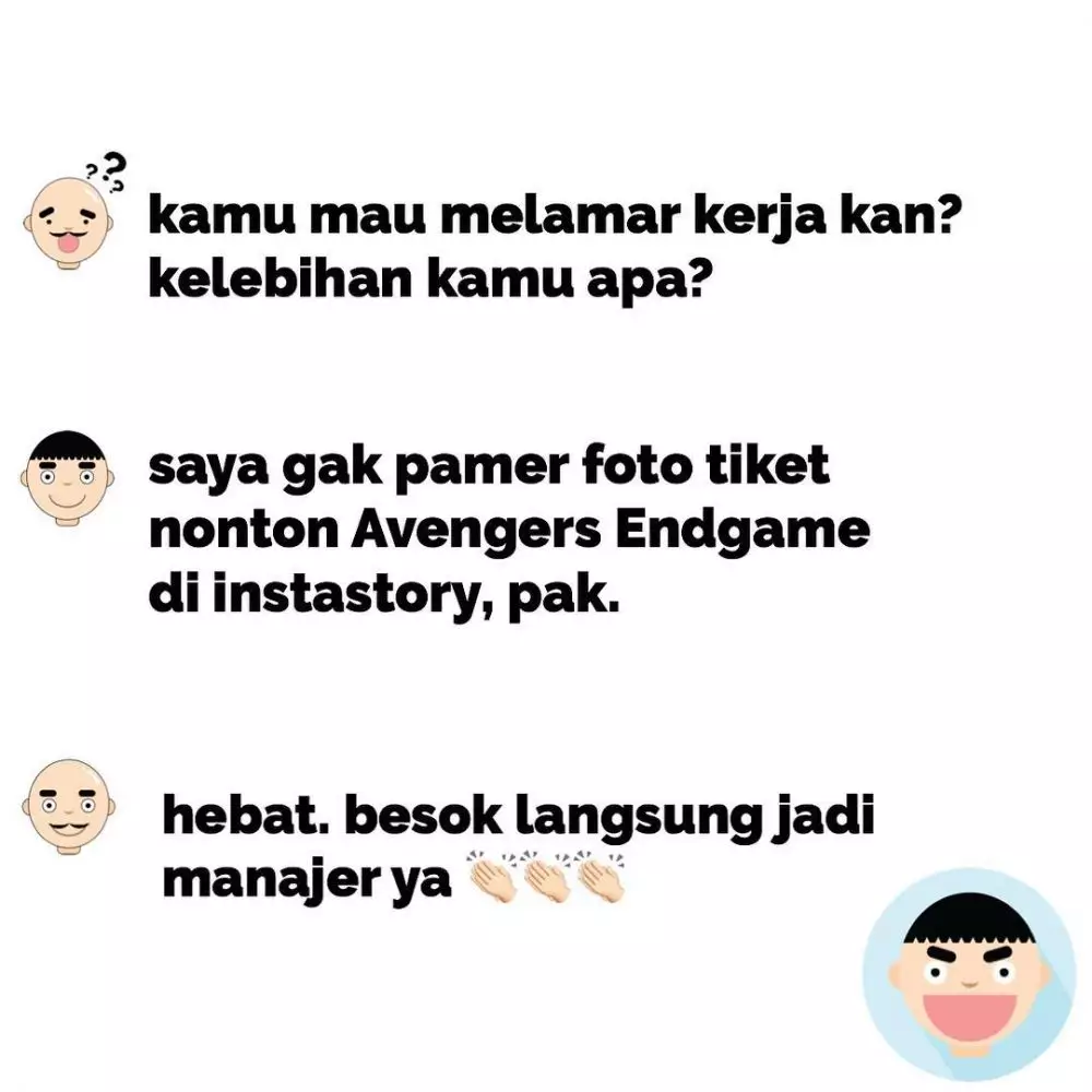 meme lucu trik wawancara kerja © 2020 1cak.com