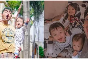 10 Beda gaya Ricky Harun dan Ridwan Ghani momong anak, ayah idaman