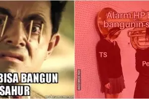 8 Meme lucu alarm sahur nggak lazim, bikin ketawa sampe pagi