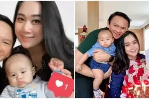 Jalani pemotretan keluarga di rumah, penampilan Ahok jadi sorotan