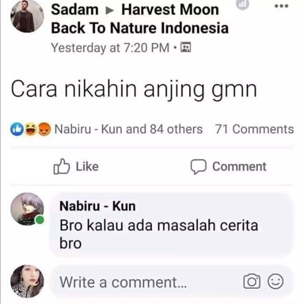 status FB masalah hidup © 2020 instagram.com