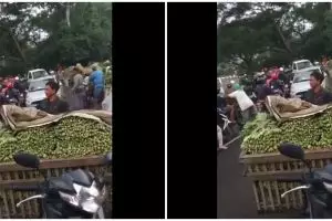 Viral aksi petani bagi-bagi sayuran di tengah pandemi, salut