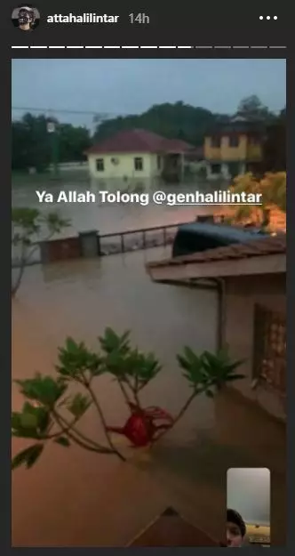 potret rumah karantina gen halilintar terendam banjir instagram