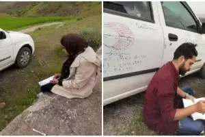 Badan mobilnya jadi papan tulis, guru di pedalaman tuai pujian