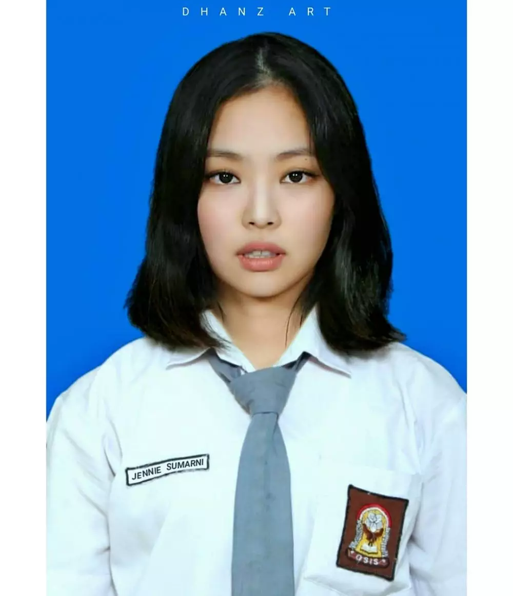 potret editan idol kpop pakai seragam sma instagram