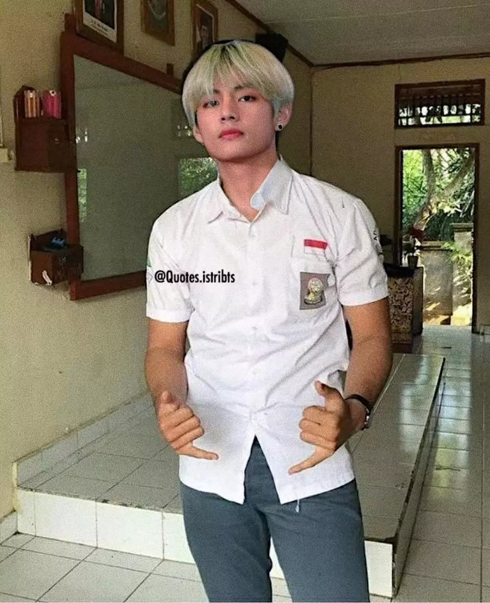 potret editan idol kpop pakai seragam sma instagram