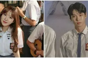 10 Potret editan Idol K-Pop pakai seragam SMA, kocak abis