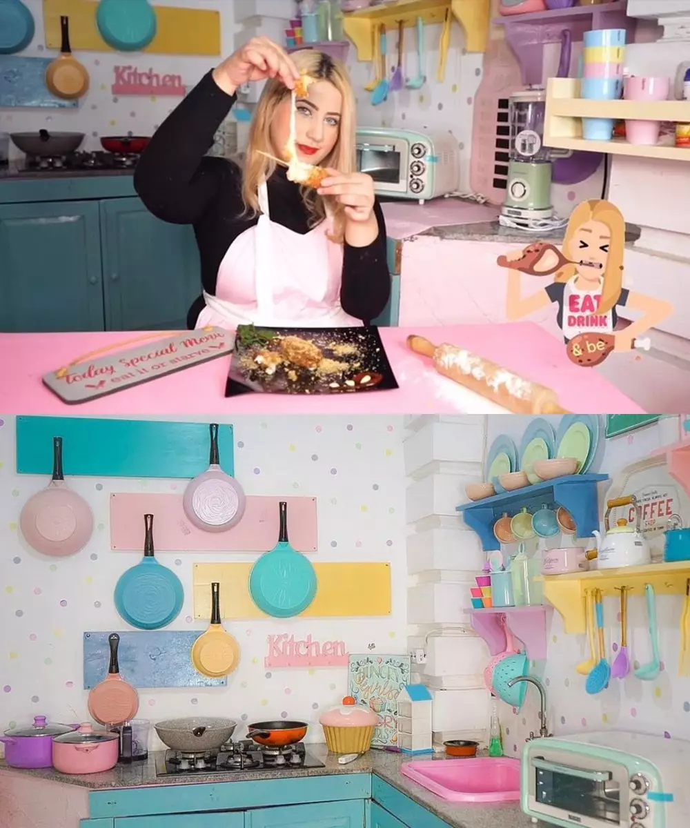 Desain dapur seleb full colour  berbagai sumber